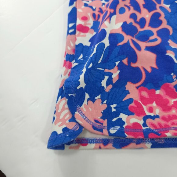 T BY TALBOTS MULTICOLOR FLORAL SKORT WOMEN`S SIZE LARGE ZIP POCKETS COTTON BLEND - Picture 12 of 16